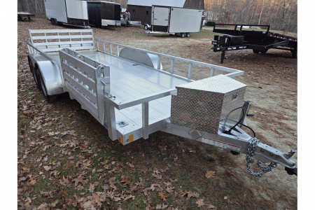 New 2026 6.5X18 ALUMINUM UTILITY TRAILER WITH ALUMINUM FLOOR & BI FOLD GATES - High Country Trailers