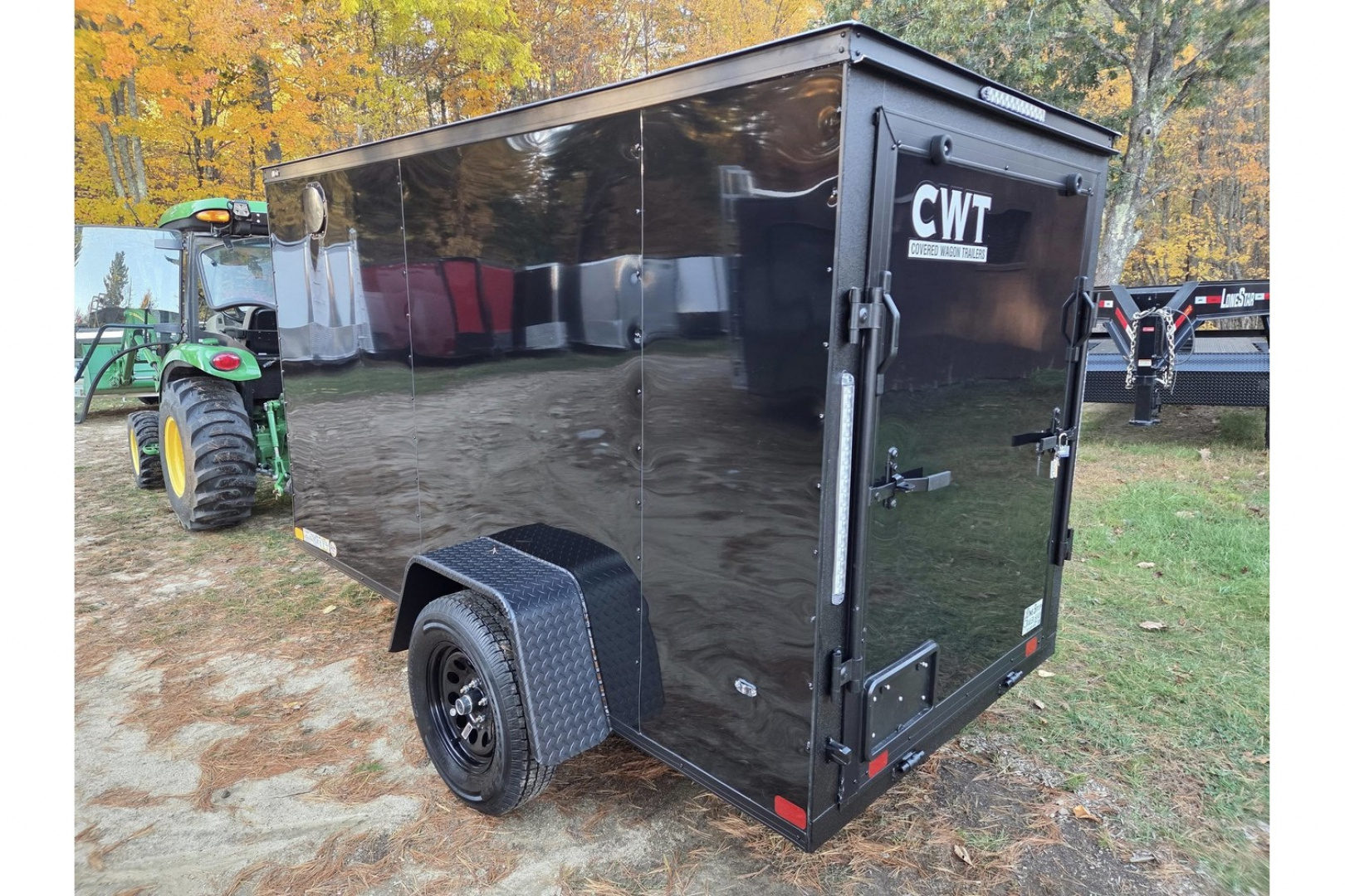 New 2026 5x10 enclosed cargo trailer with black out package - Covered Wagon
