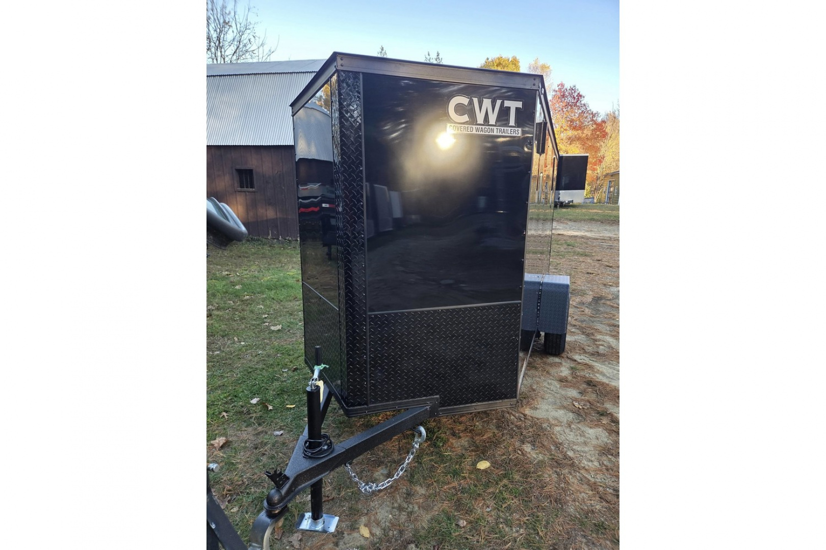 New 2026 5x10 enclosed cargo trailer with black out package - Covered Wagon