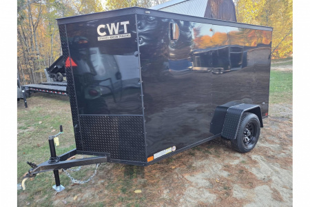 New 2026 5x10 enclosed cargo trailer with black out package - Covered Wagon