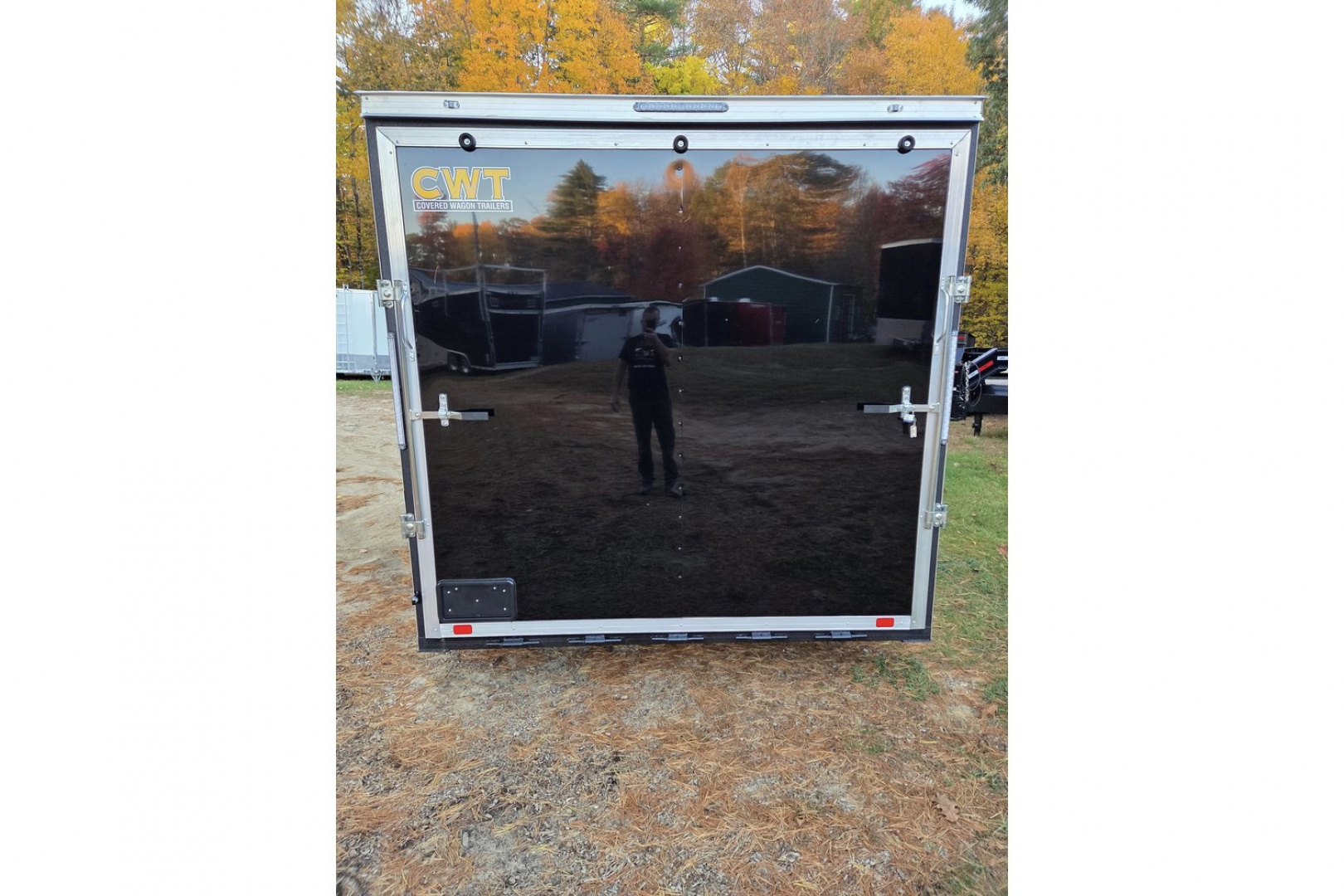 New 2026 8.5x16 extra height enclosed cargo trailer with wall e trac and poly core siding rear ramp door - Covered Wagon