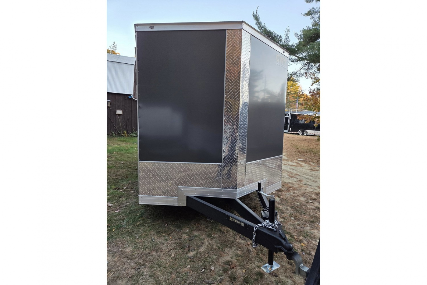 New 2026 8.5x16 extra height enclosed cargo trailer with wall e trac and poly core siding rear ramp door - Covered Wagon