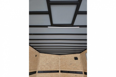 New 2026 8.5x16 extra height enclosed cargo trailer with wall e trac and poly core siding rear ramp door - Covered Wagon