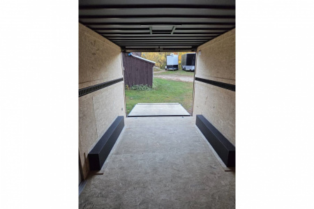 New 2026 8.5x16 extra height enclosed cargo trailer with wall e trac and poly core siding rear ramp door - Covered Wagon