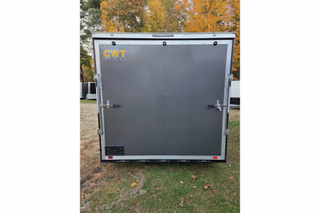 New 2026 8.5x16 extra height enclosed cargo trailer with wall e trac and poly core siding rear ramp door - Covered Wagon
