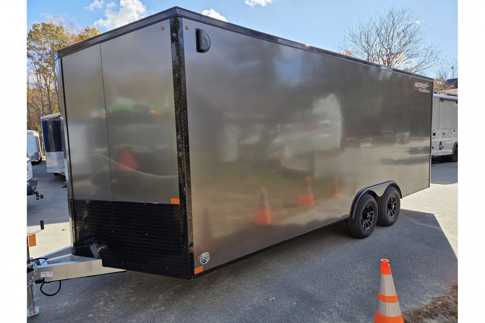 New 2026 8.5x20 extra height aluminum trailer 9990lb gvwr with black out trim package - Nitro