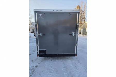 New 2026 7x16 Extra Height enclosed cargo trailer with rear door charcoal grey - Anvil Trailers