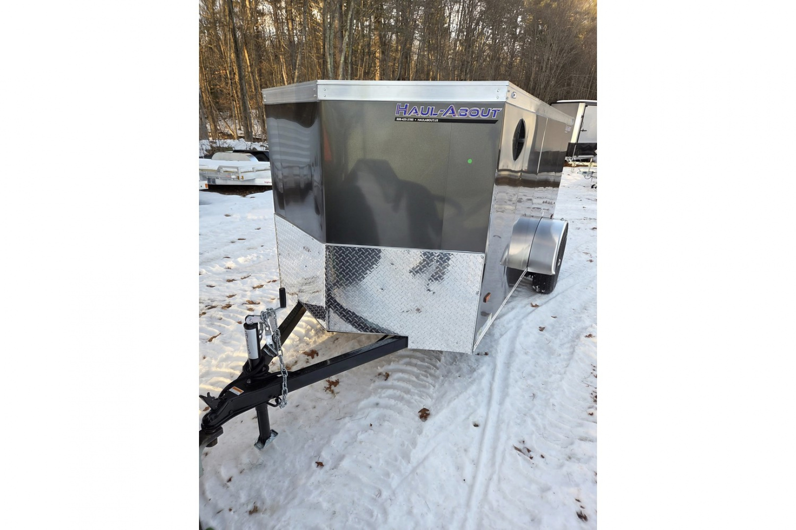 New 2026 5x10 Enclosed Cargo trailer rear ramp with side door - Haul-About