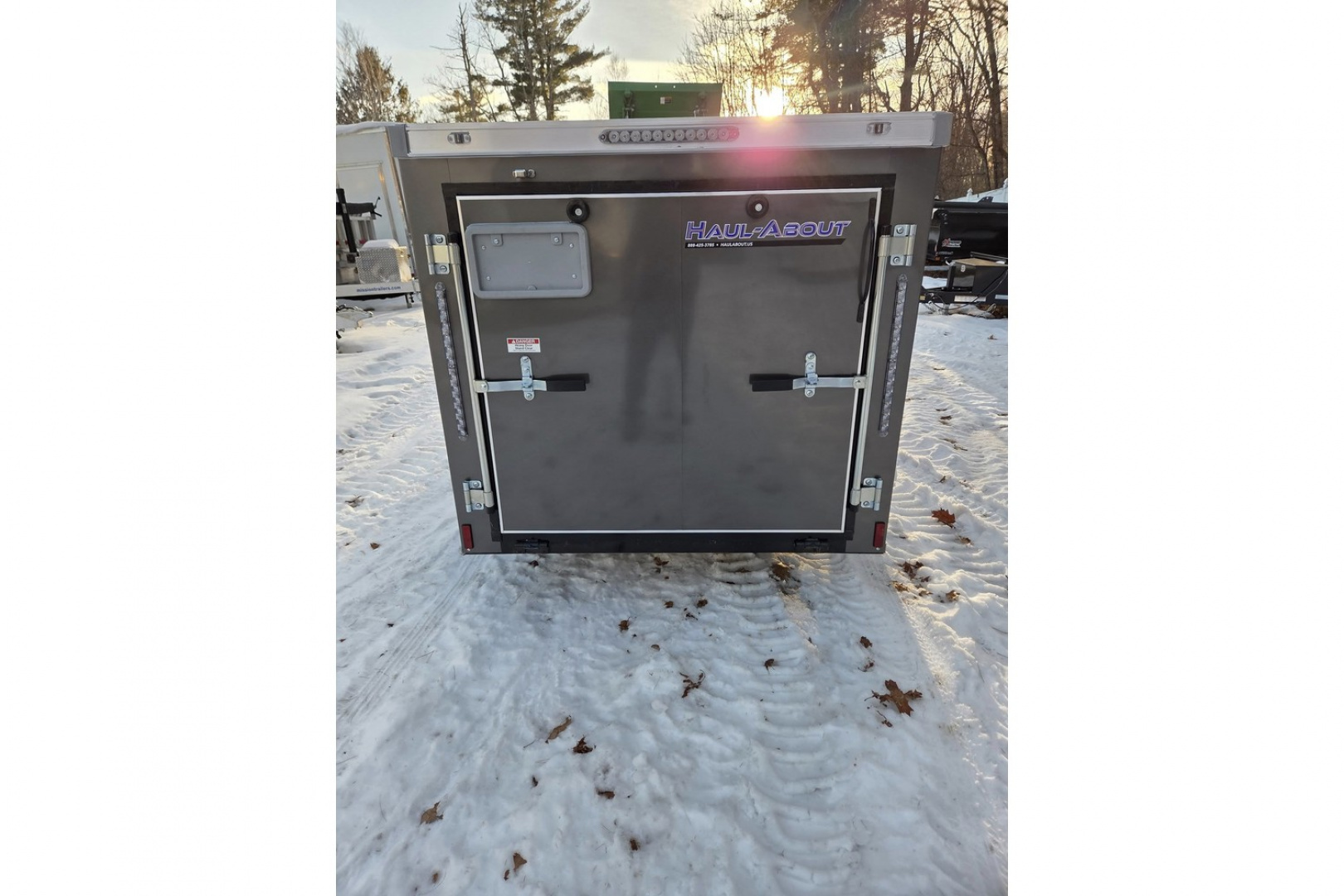 New 2026 5x10 Enclosed Cargo trailer rear ramp with side door - Haul-About