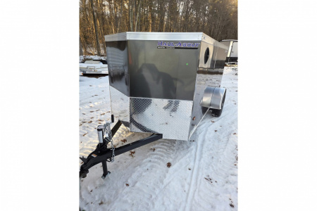 New 2026 5x10 Enclosed Cargo trailer rear ramp with side door - Haul-About