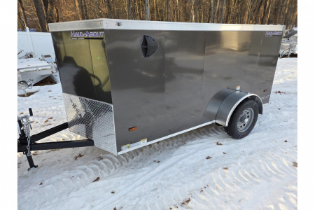 New 2026 5x10 Enclosed Cargo trailer rear ramp with side door - Haul-About