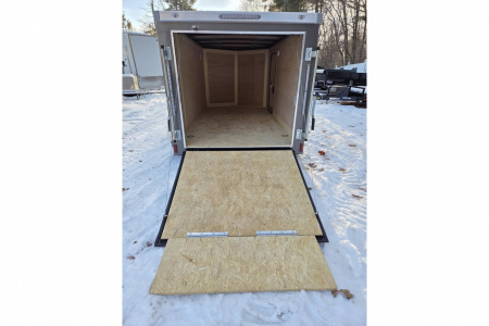 New 2026 5x10 Enclosed Cargo trailer rear ramp with side door - Haul-About