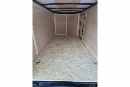 New 2026 5x10 Enclosed Cargo trailer rear ramp with side door - Haul-About