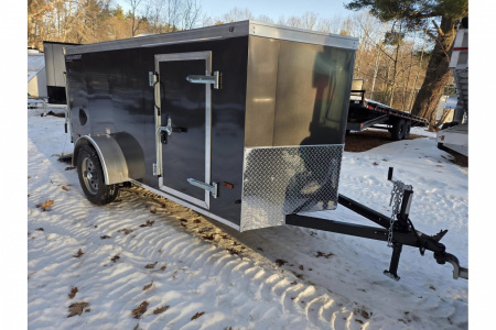 New 2026 5x10 Enclosed Cargo trailer rear ramp with side door - Haul-About