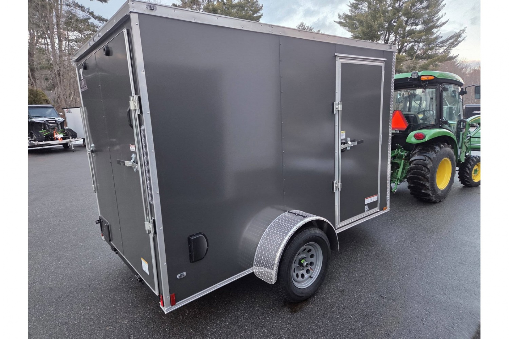 New 2026 6x10 enclosed cargo trailer with rear ramp door - Anvil Trailers