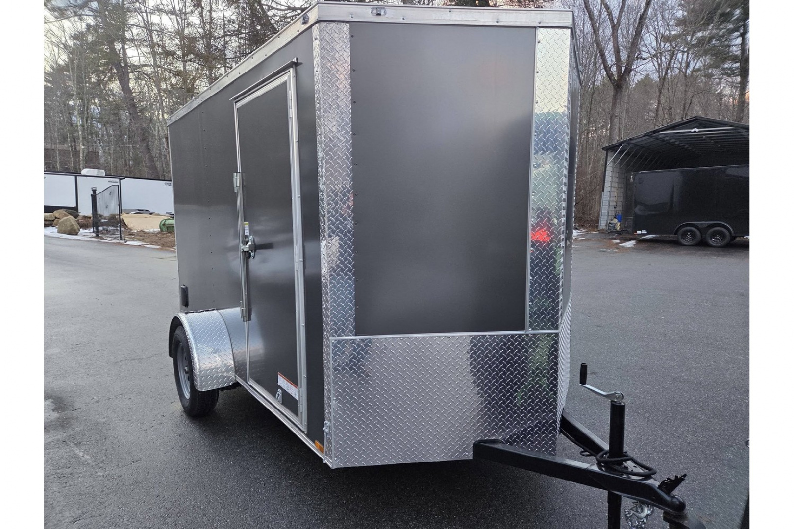 New 2026 6x10 enclosed cargo trailer with rear ramp door - Anvil Trailers