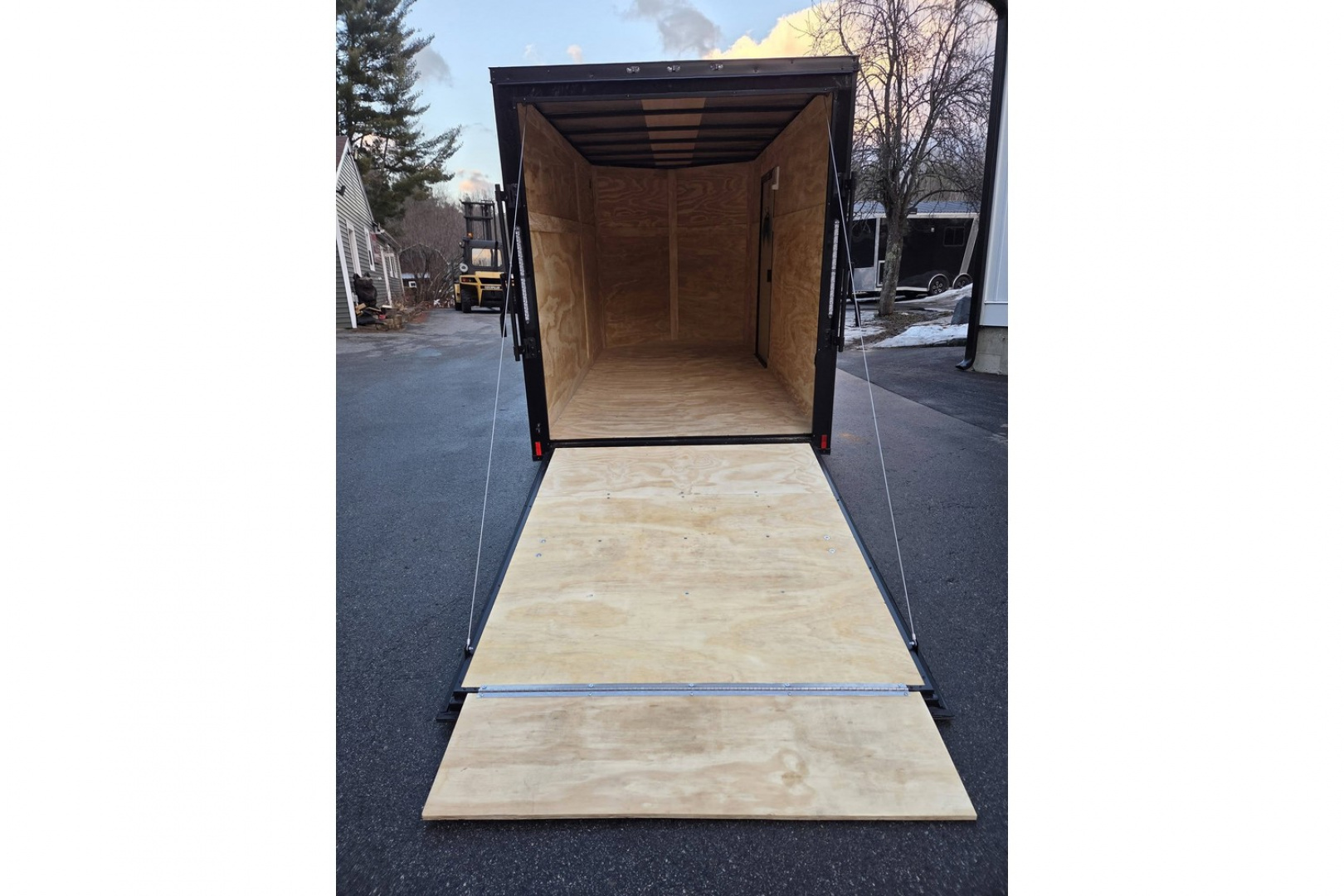 New 2026 6x12 enclosed cargo trailer black black out with rear ramp - Anvil Trailers