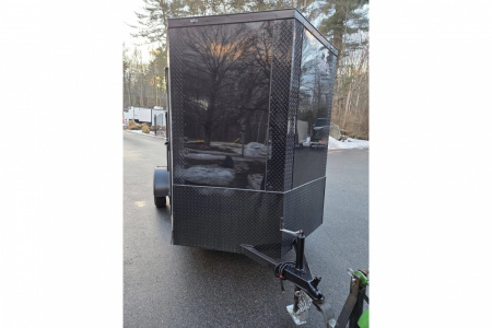 New 2026 6x12 enclosed cargo trailer black black out with rear ramp - Anvil Trailers