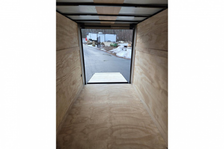 New 2026 6x12 enclosed cargo trailer black black out with rear ramp - Anvil Trailers