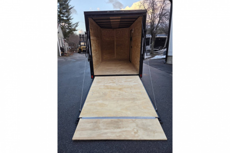 New 2026 6x12 enclosed cargo trailer black black out with rear ramp - Anvil Trailers