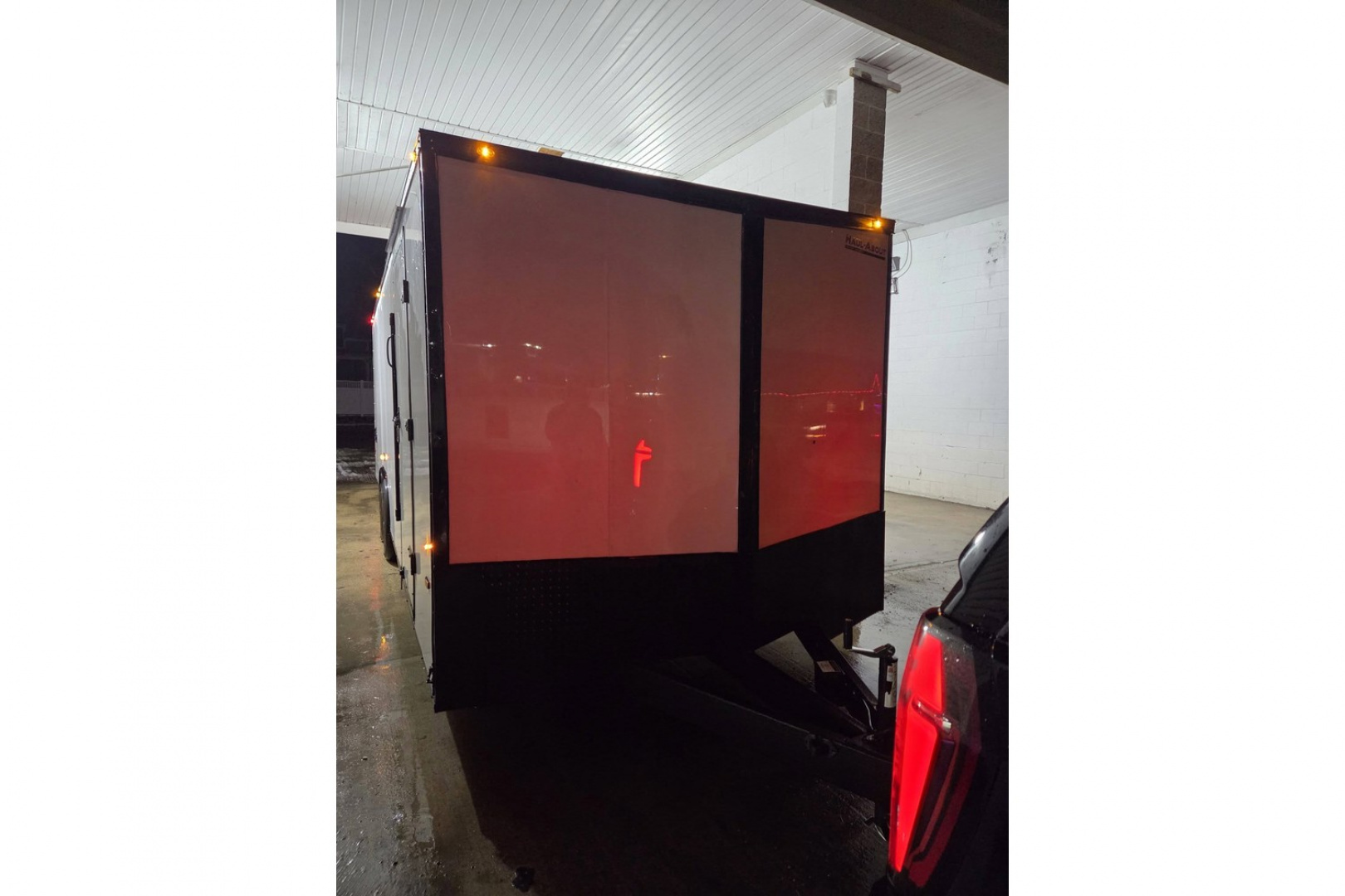 New 2026 8.5X24 9990LB GVWR ENCLOSED CAR HAULER EXTRA HEIGHT WHITE WITH BLAKC OUT TRIM PACKAGE - Haul-About