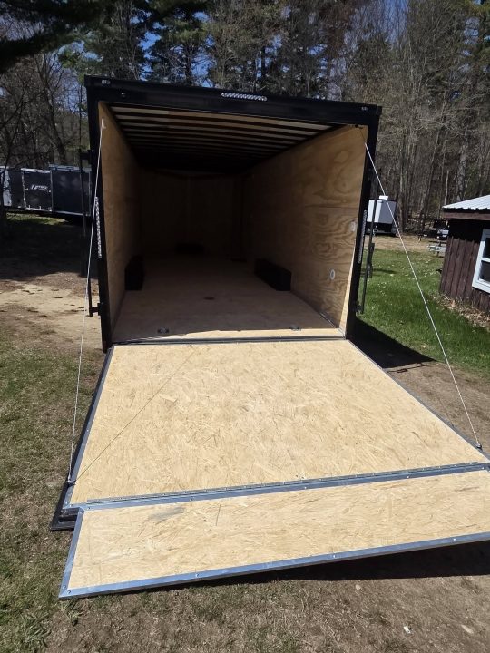 New 2026 8.5X24 9990LB GVWR ENCLOSED CAR HAULER EXTRA HEIGHT WHITE WITH BLAKC OUT TRIM PACKAGE - Haul-About