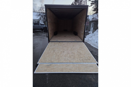 New 2026 8.5X24 9990LB GVWR ENCLOSED CAR HAULER EXTRA HEIGHT WHITE WITH BLAKC OUT TRIM PACKAGE - Haul-About