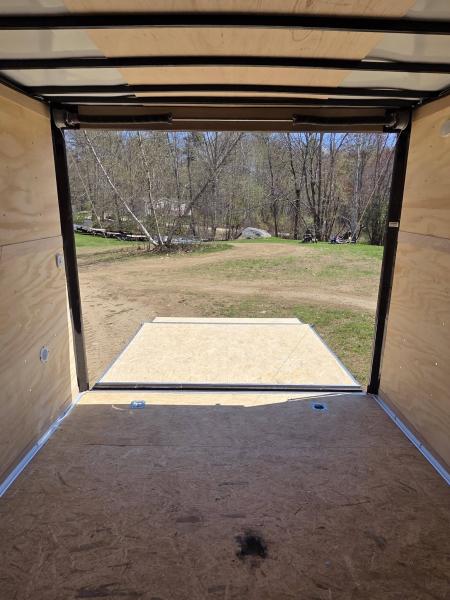 New 2026 8.5X24 9990LB GVWR ENCLOSED CAR HAULER EXTRA HEIGHT WHITE WITH BLAKC OUT TRIM PACKAGE - Haul-About