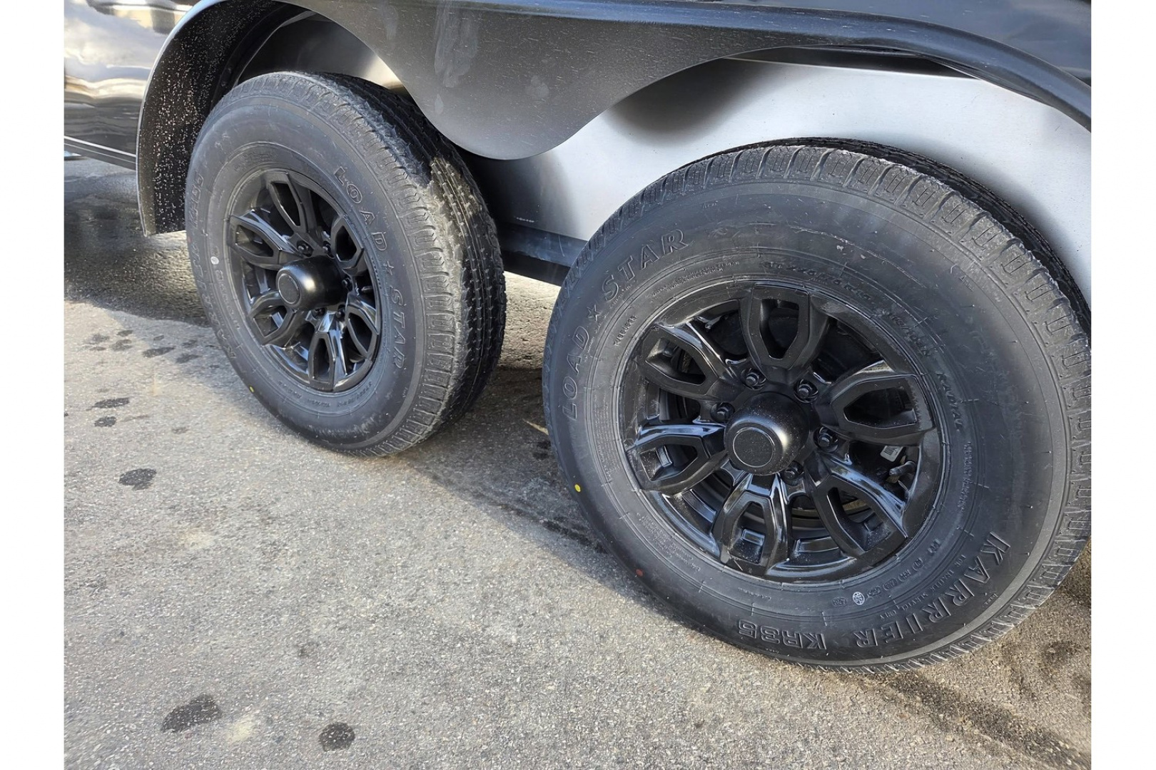 New 2026 7.5x16 9990lb gvwr contractor trailer with rear ramp black out trim package - Nitro