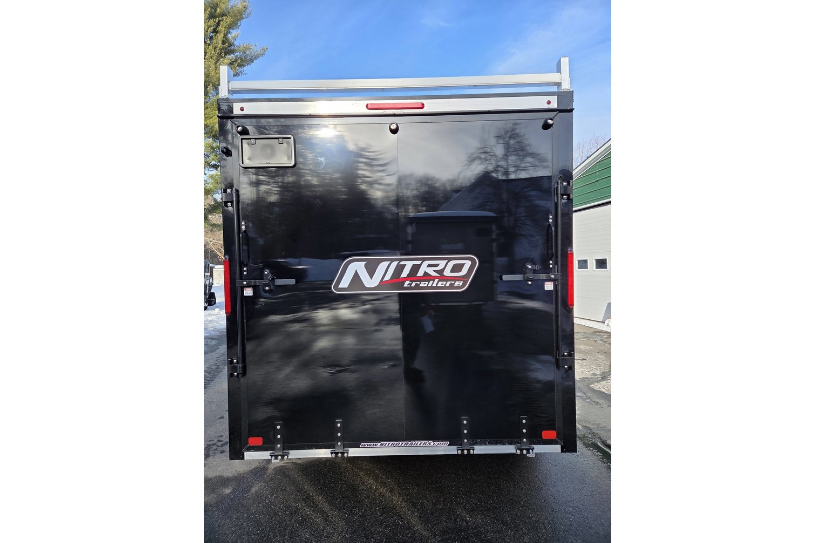 New 2026 7.5x16 9990lb gvwr contractor trailer with rear ramp black out trim package - Nitro