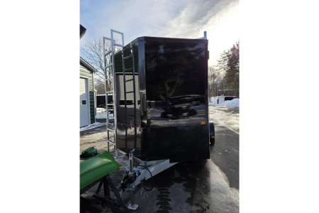 New 2026 7.5x16 9990lb gvwr contractor trailer with rear ramp black out trim package - Nitro