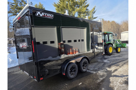 New 2026 7.5x16 9990lb gvwr contractor trailer with rear ramp black out trim package - Nitro