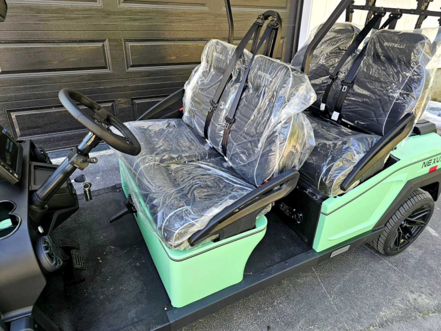 New 2024 Nexus 4f street legal golf cart lsv mint green loaded - Bintelli