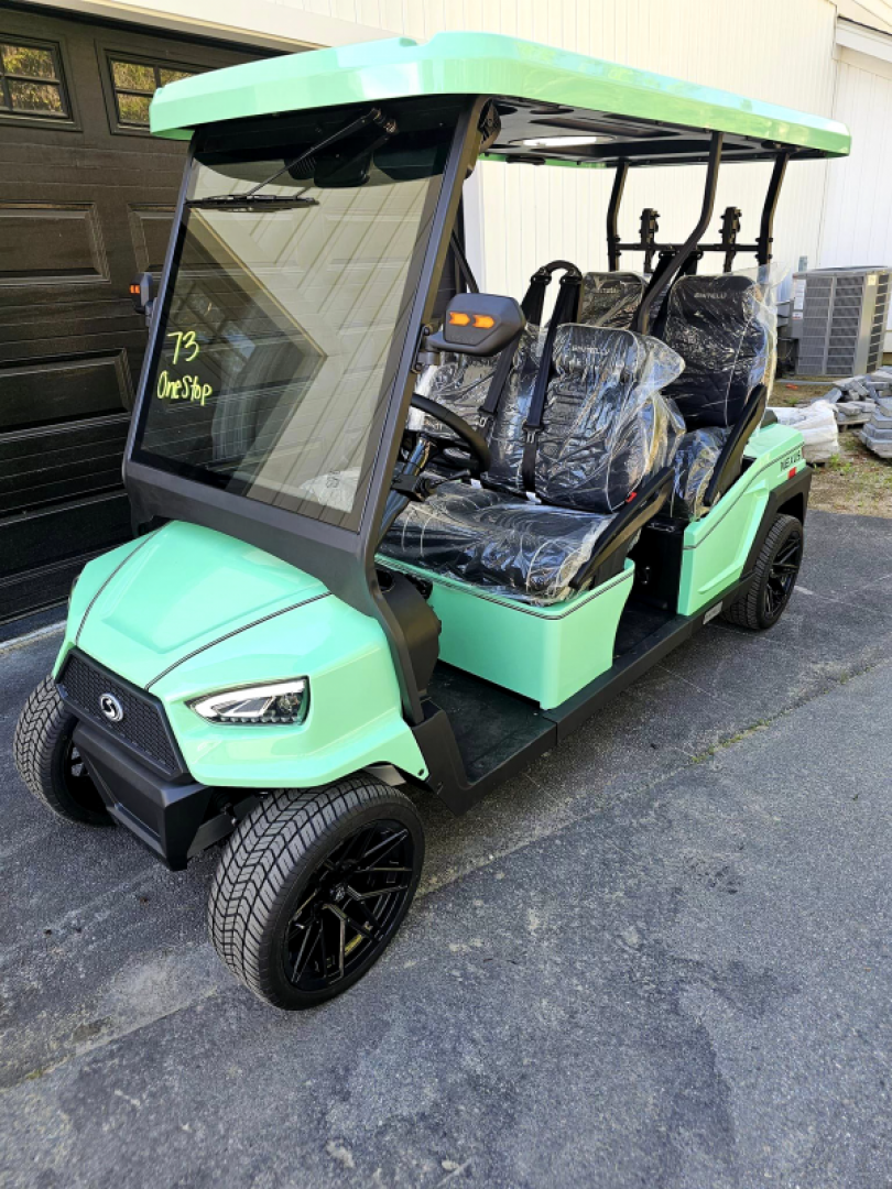 New 2024 Nexus 4f street legal golf cart lsv mint green loaded - Bintelli