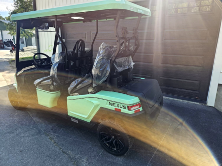 New 2024 Nexus 4f street legal golf cart lsv mint green loaded - Bintelli