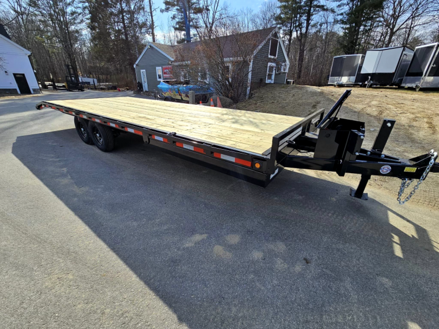 New 2024 102x26 deck over power tilt equipment trailer 14,0 - Quality Steel & Aluminum Products, LLC