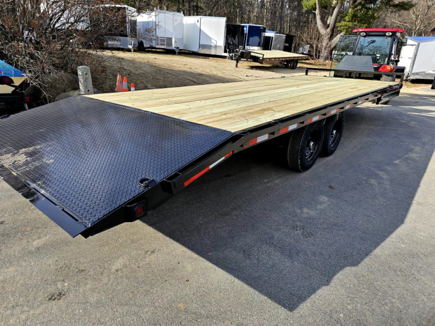 New 2024 102x26 deck over power tilt equipment trailer 14,0 - Quality Steel & Aluminum Products, LLC