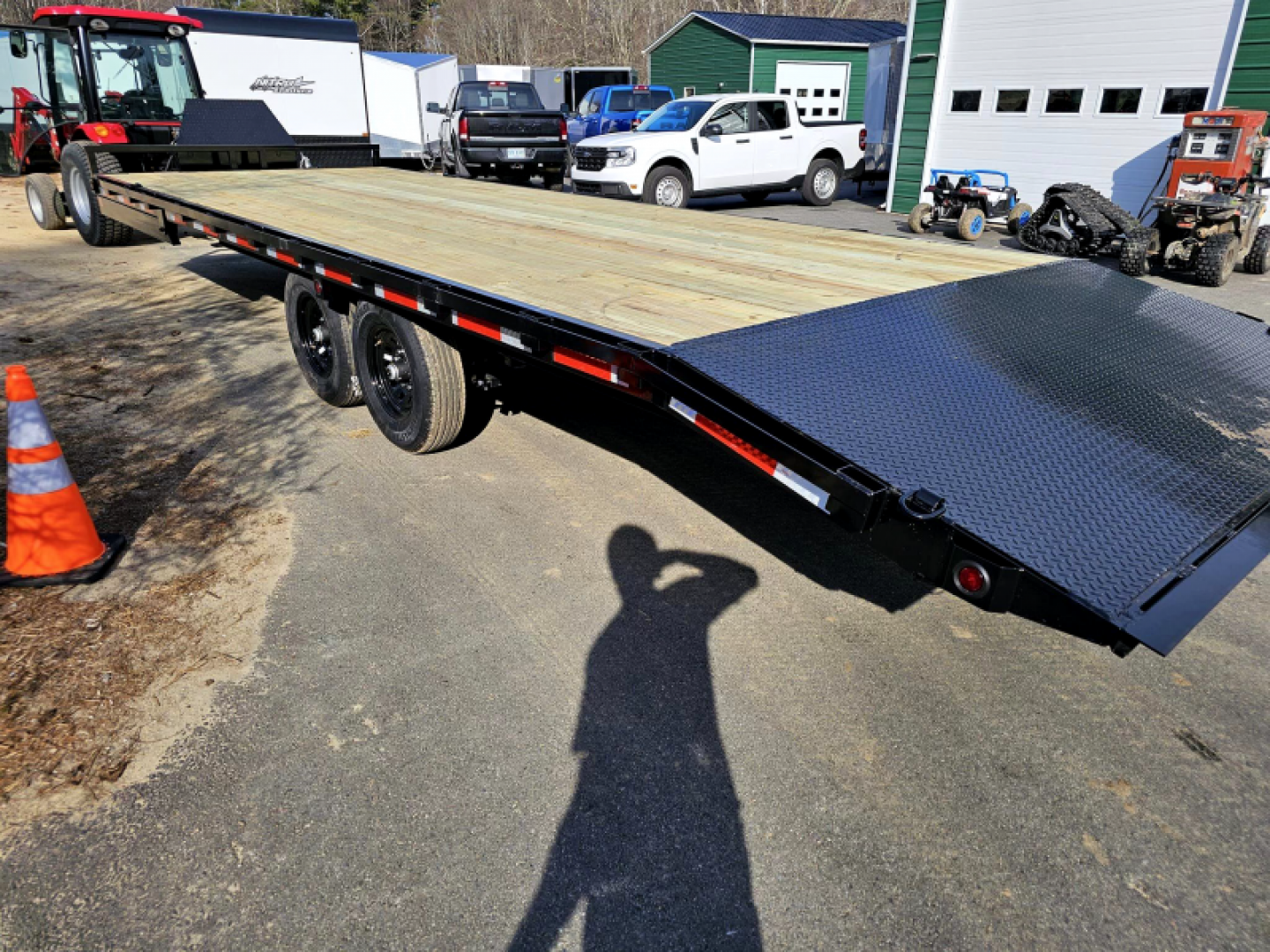 New 2024 102x26 deck over power tilt equipment trailer 14,0 - Quality Steel & Aluminum Products, LLC
