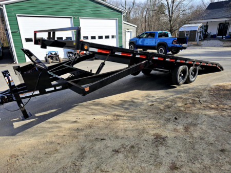 New 2024 102x26 deck over power tilt equipment trailer 14,0 - Quality Steel & Aluminum Products, LLC