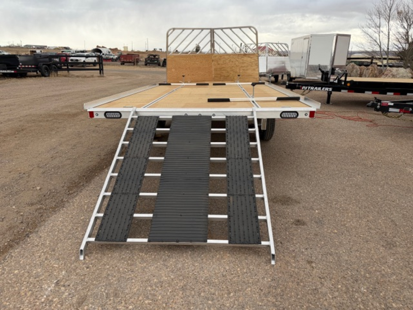 New 2026 Triton Trailers 16' 3 Place snowmobile trailer- drive on/off ramps