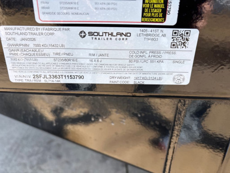 New 2026 SOUTHLAND TRAILER CORP. SL714-14K Dump Trailer