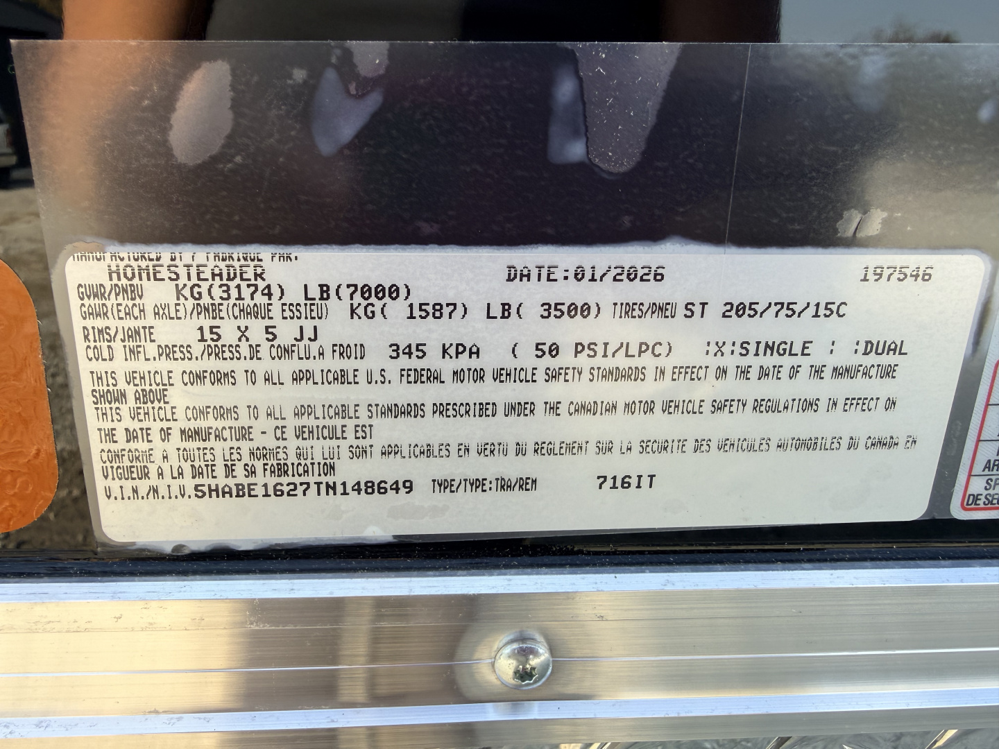 New 2026 Homesteader Trailers 7X16 IT OHV (SPOILER) Cargo / Enclosed Trailer