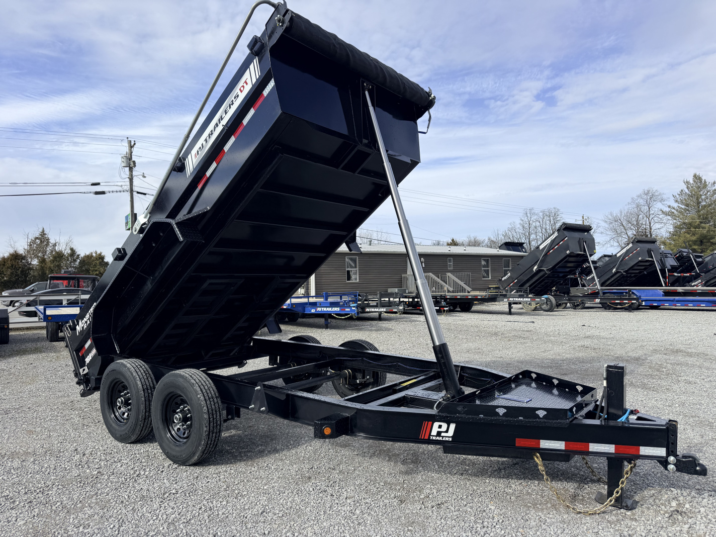 New 2026 PJ Trailers 7X14 (5 STAGE TELESCOPIC) DUMP TRAILER 15400 GVWR Dump Trailer