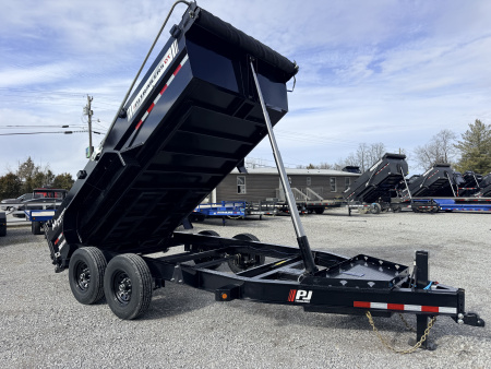 New 2026 PJ Trailers 7X14 (5 STAGE TELESCOPIC) DUMP TRAILER 15400 GVWR Dump Trailer