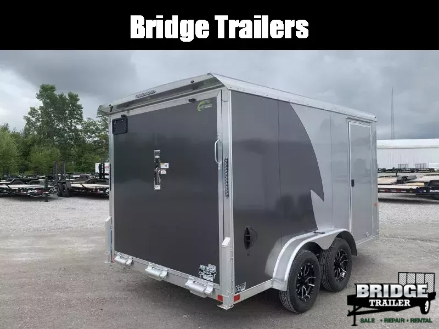 New 2026 NEO Trailers NAM1275TR74 (7.5' X 12') 7K V-Nose Motorcycle Trailer
