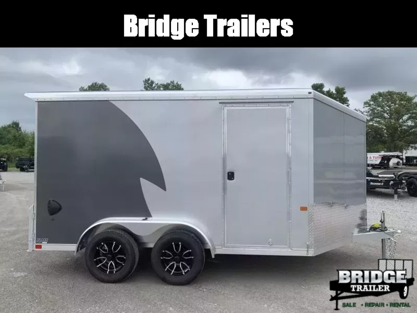 New 2026 NEO Trailers NAM1275TR74 (7.5' X 12') 7K V-Nose Motorcycle Trailer