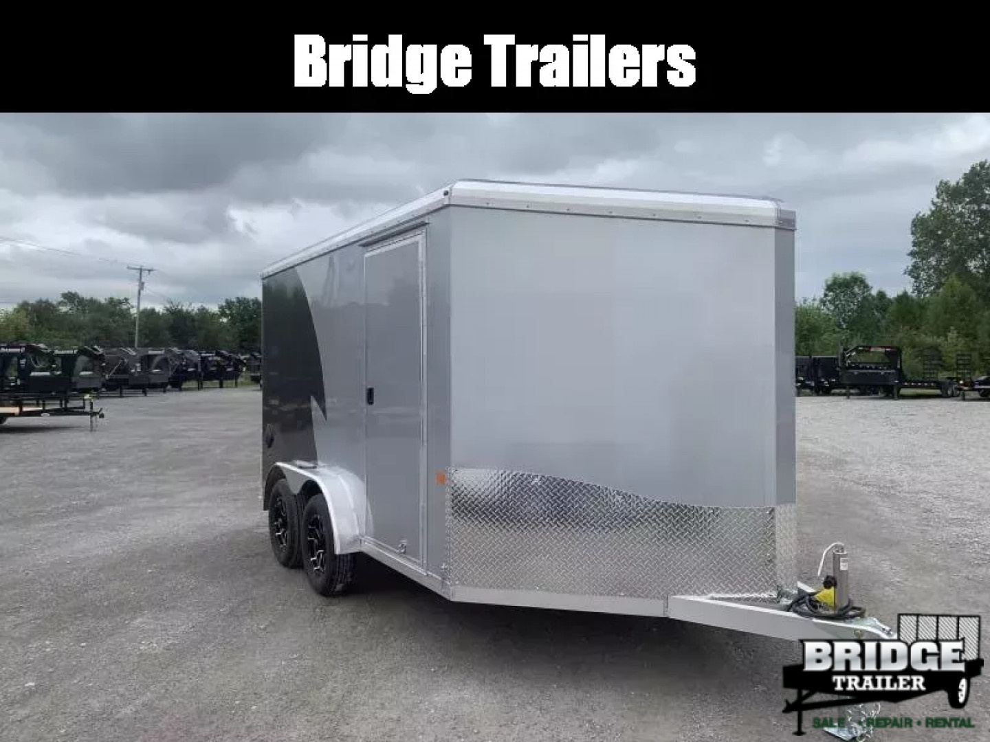 New 2026 NEO Trailers NAM1275TR74 (7.5' X 12') 7K V-Nose Motorcycle Trailer