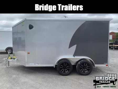 New 2026 NEO Trailers NAM1275TR74 (7.5' X 12') 7K V-Nose Motorcycle Trailer