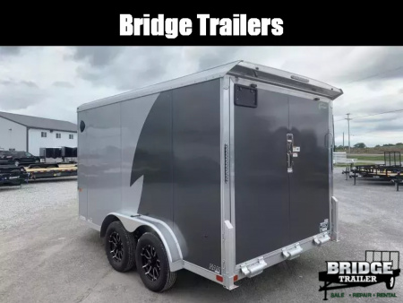 New 2026 NEO Trailers NAM1275TR74 (7.5' X 12') 7K V-Nose Motorcycle Trailer