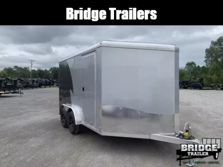 New 2026 NEO Trailers NAM1275TR74 (7.5' X 12') 7K V-Nose Motorcycle Trailer